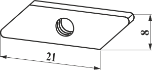 Blokada 21 x 8 mm