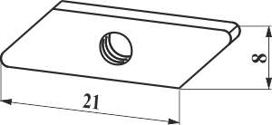 Blokada  21 x 8 mm