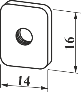 Tabletka oporowa 14 x 16 / M6