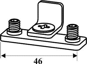 Blokada do drzwi  46 x 14 x 3 / 3 x M6