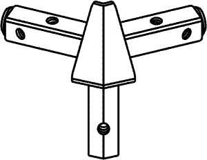 Głowica narożnikowa do SP 20203 / A 6128 135° - metalizowana, srebrna