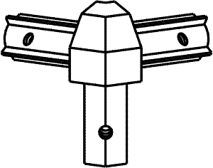 Głowica narożnikowa do A 6130 / A 6128 135° - metalizowana, srebrna