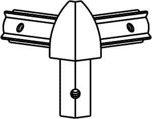 Głowica narożnikowa do A 6036 / A 6128 135° - metalizowana, srebrna