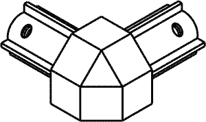 Głowica narożnikowa do A 6130 2x90°- metalizowana, złota