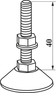 Nóżka Ø40 / M10