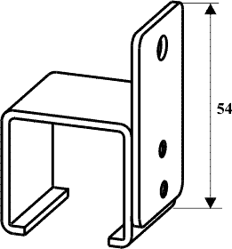 Uchwyt ścienny szyny SP20528